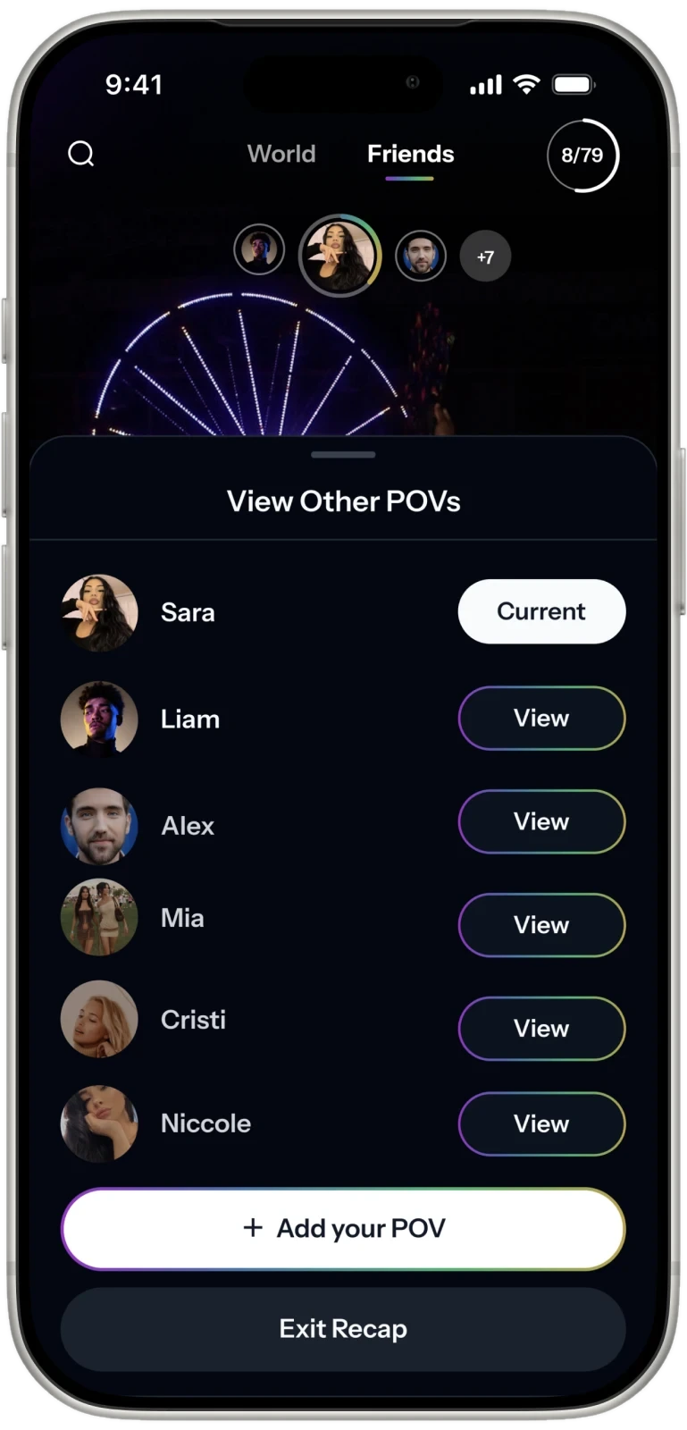 View other POVs in a Recap